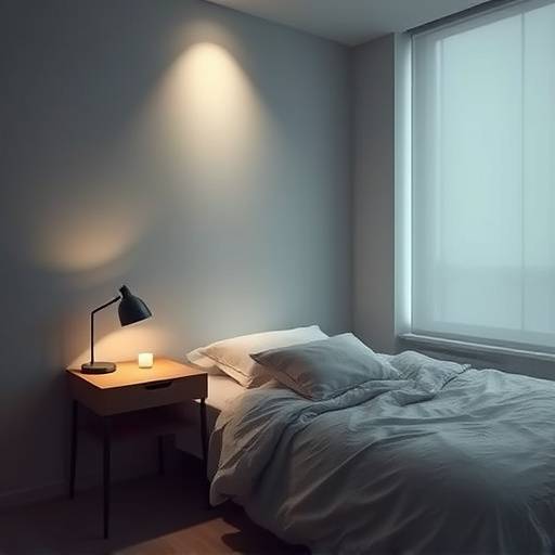 Celda moderna con cama y escritorio